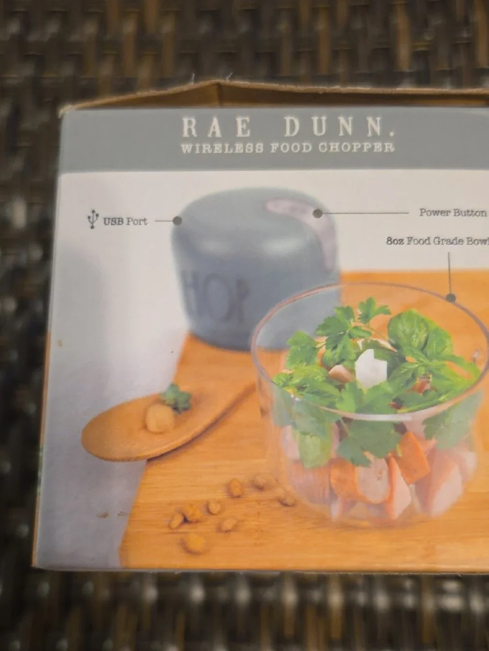 Rae Dunn Blue Wireless Food Chopper - CHOP New